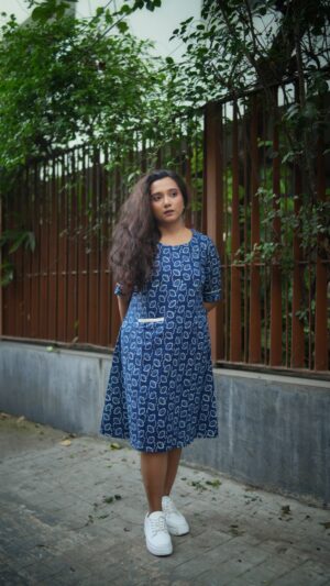 Pure cotton A-line Dress Sleeves