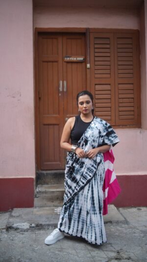 Cotton Tie Dye Saree- MonoPop