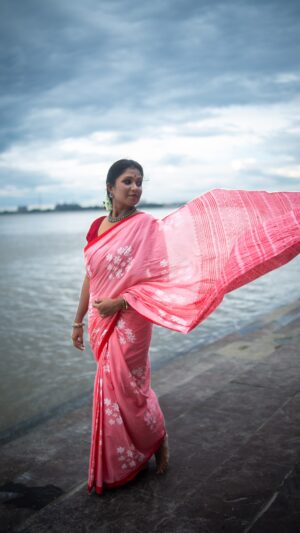 Cotton Chhapa Saree- Shiuli
