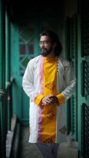 Pure Cotton Long Kurta - Palash
