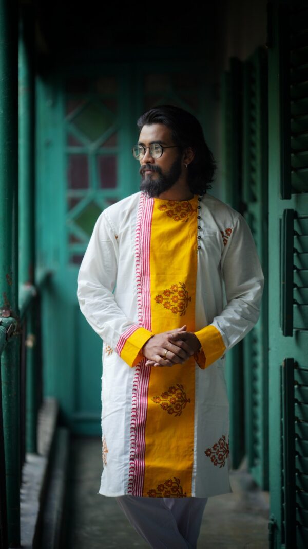 Pure Cotton Long Kurta - Palash
