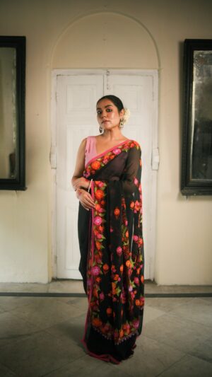 Kashmir ki Kali Saree- Black