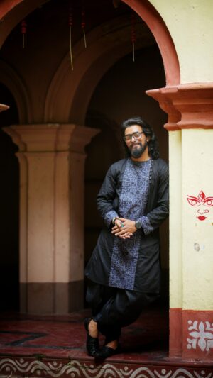 Pure Cotton Long Kurta- Phool