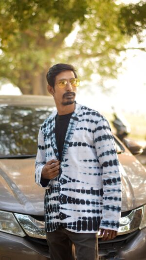 Cotton Blazer- Block Print