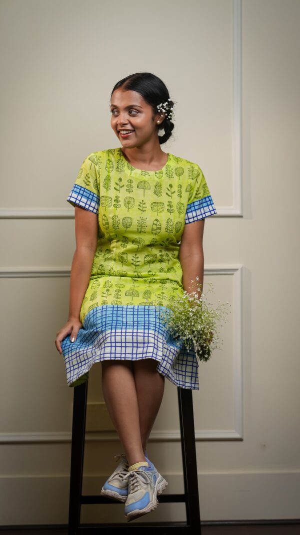 Green Meadow Pure Cotton Short Dress