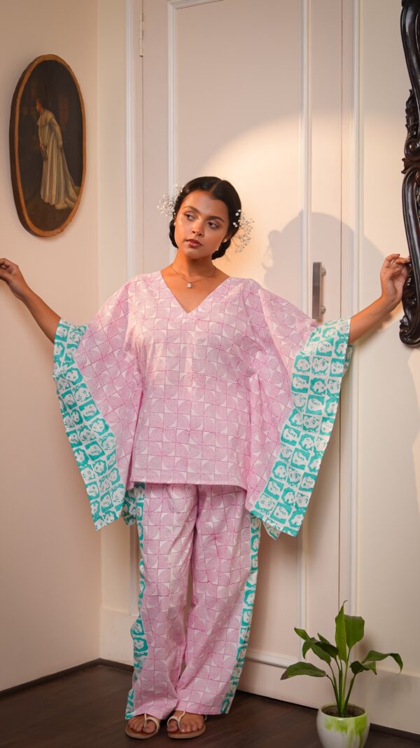 Illusion Pure Cotton Kaftan Co-ord