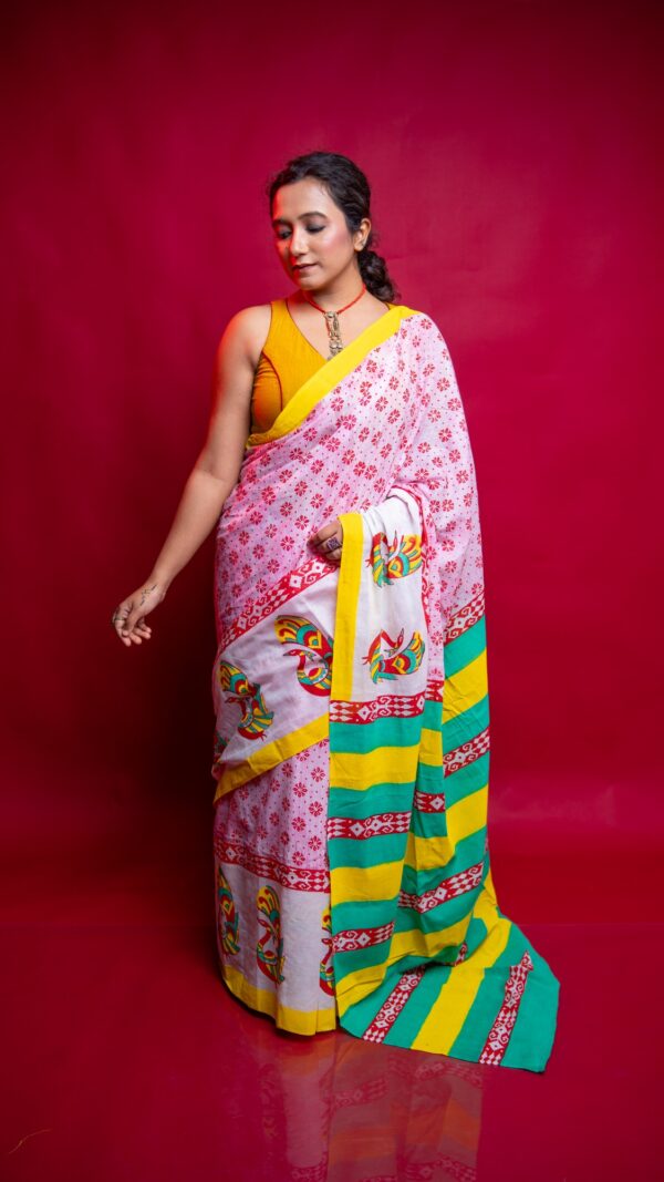 Heer Pure Cotton Chhapa Saree