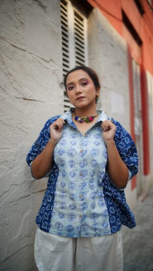 Indigo Pure Cotton Shirt