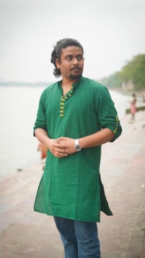 Arth Pure Cotton Kurta- Vriksh (Forest Green)