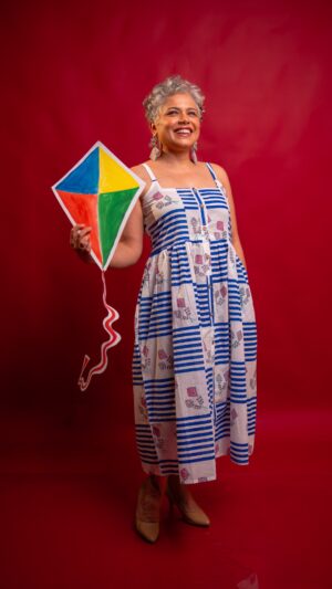 Kites Pure Cotton Spaghetti Dress