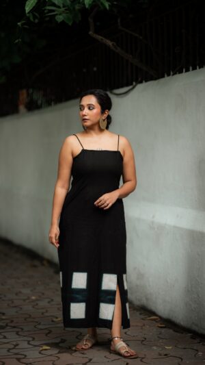 Tie Dye Pure Cotton Noodle Corset Dress- Midnight Date
