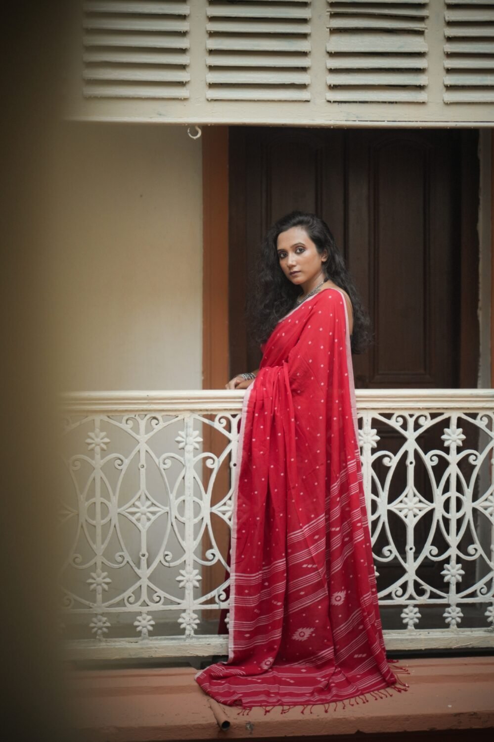 Lal Ishq Handwoven Pure Cotton Jamdani Saree