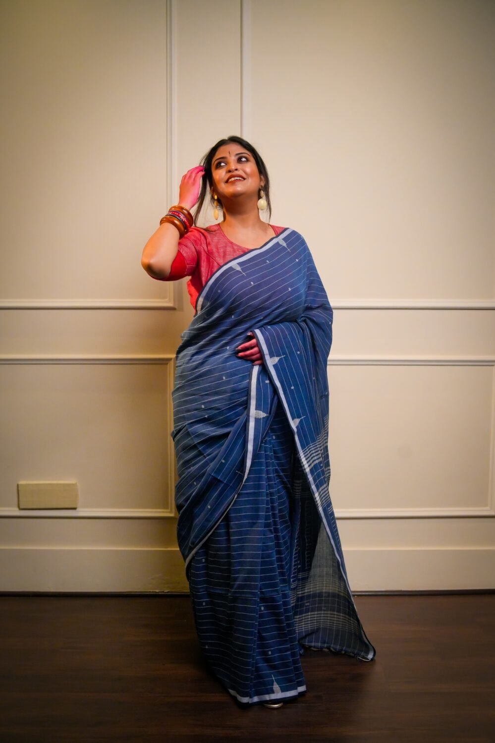 Neer Handwoven Pure Cotton Jamdani Saree